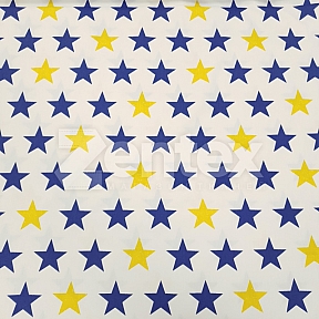 Ткань «Желто-синие звезды» купить в Минске