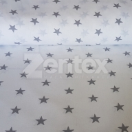 Ткань «Серые звездочки на белом» купить в Минске