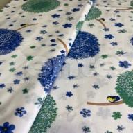 Ткань «Голубо-мятные одуванчики» купить в Минске